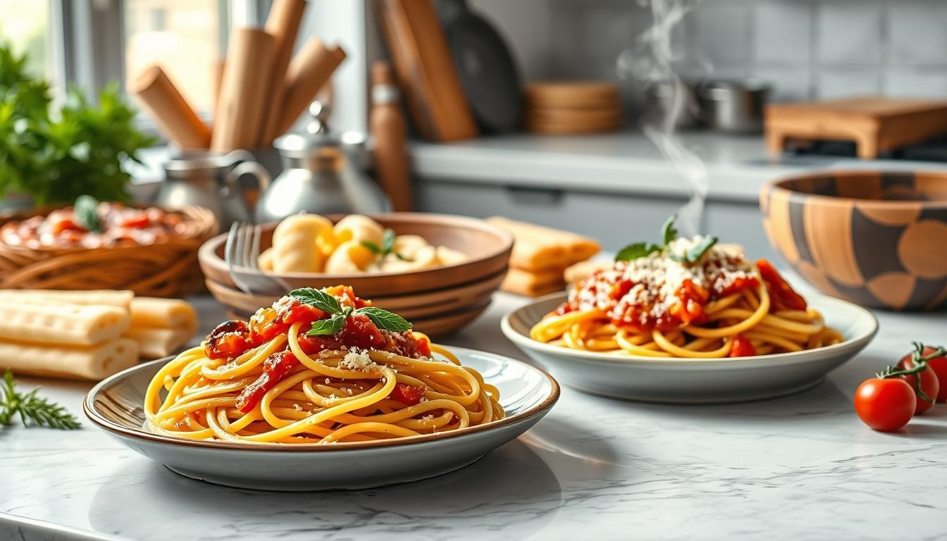 Comforting family dinner served at home