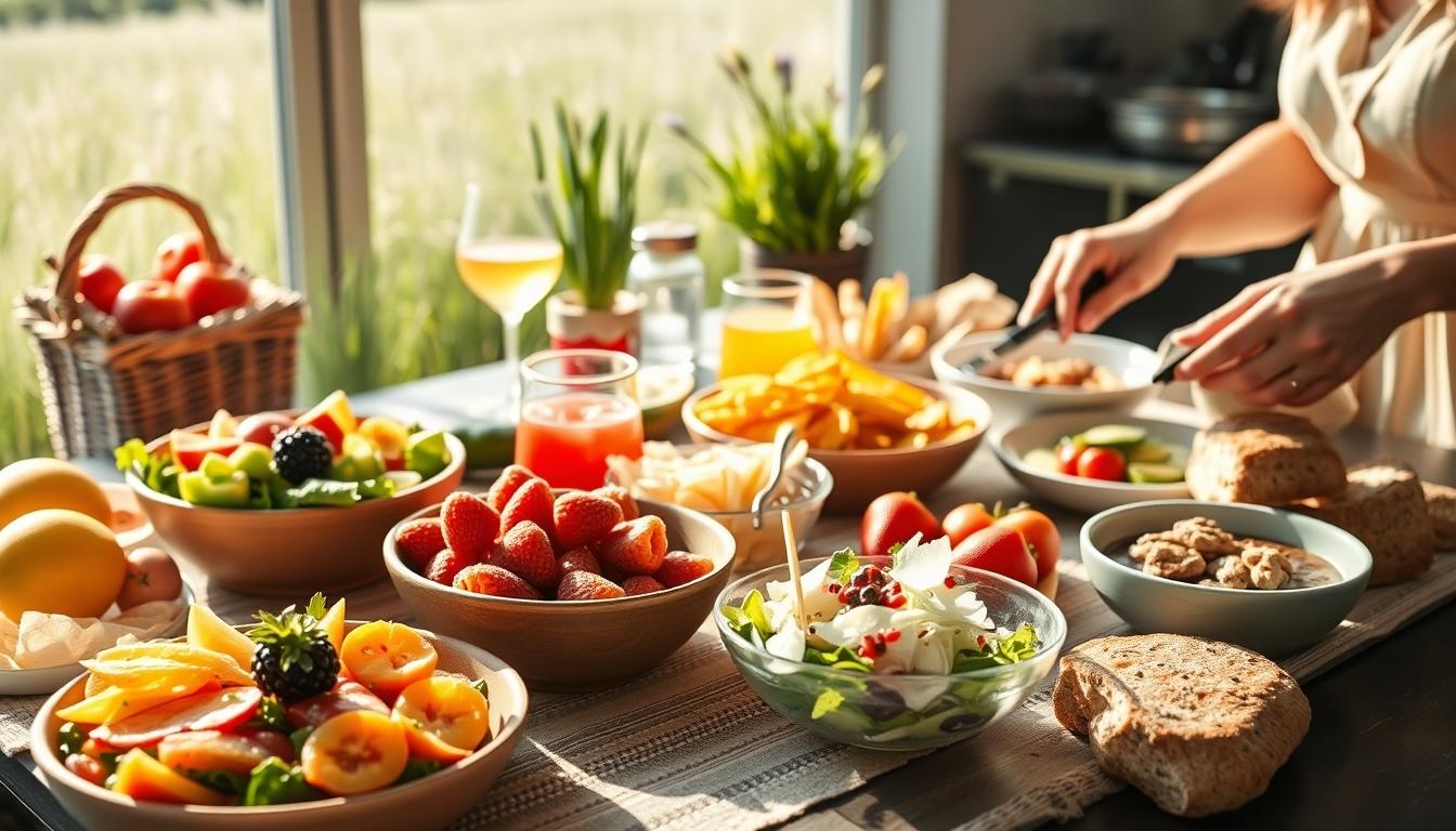 Quick weeknight dinner prepared in a home kitchen